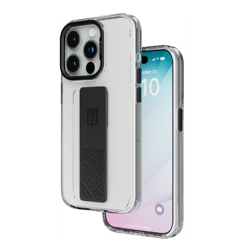 Levelo Graphia Imd Silicone Grip Case For iPhone 15 Pro - Black