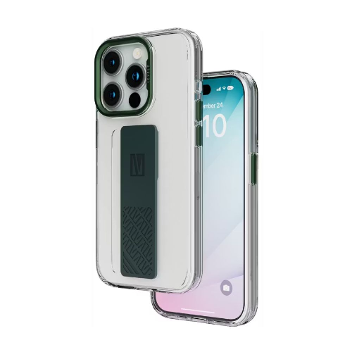 Levelo Graphia Imd Silicone Grip Case For iPhone 15 Pro - Green