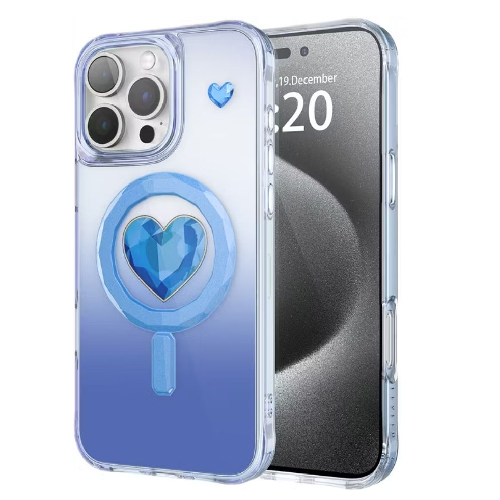 Levelo Hearts Magsafe Case For iPhone 16 Pro-Blue