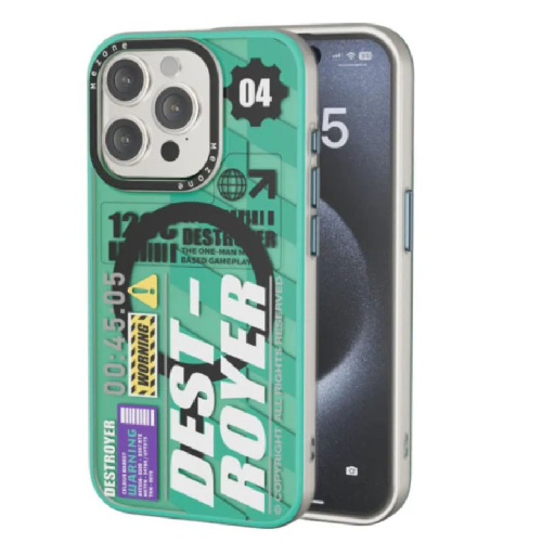 Mezone Destroyer Magnetic Phone Case For Iphone 14 Pro - Green