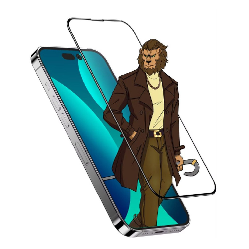 Green Lion 3D Curved Tempered Glass iPhone 14 Pro - Clear