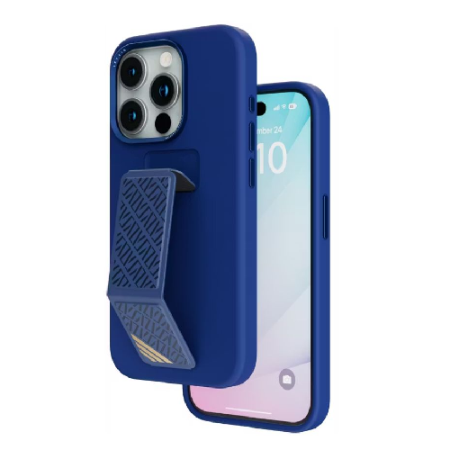 Levelo Morphix Leather Grip Case IP 15 Pro Max - Deep Blue