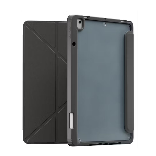 Levelo Conver Clear Back Hybrid Case for iPAD 10.2 (2021)-Black