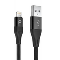 Porodo Braided Usb-a To Lightning Cable (2.4a 1.2m) Black