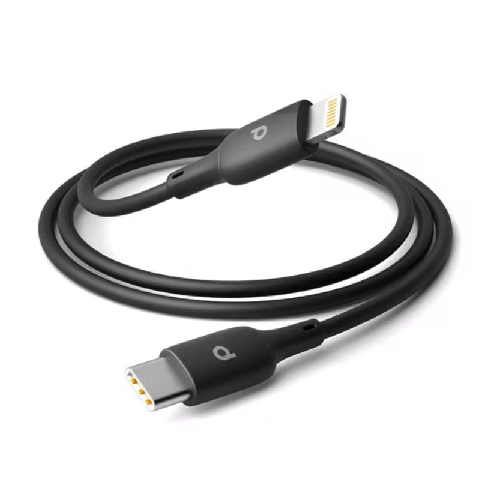 Porodo Blue PVC Type-C to Lightning Cable 1M 20W - Black