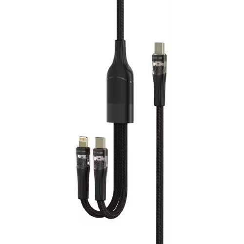 Green Lion 2 in1 Transparent Fast Charging Cable 1.2M