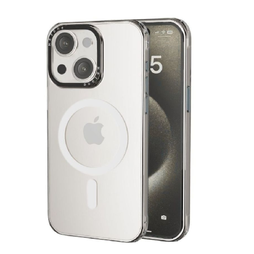 Mezone Clear Magnetic Case iPhone 15 - White