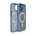 Levelo Magsafe Kayo iPhone 14 Matte Back Case - Matte Clear/Blue