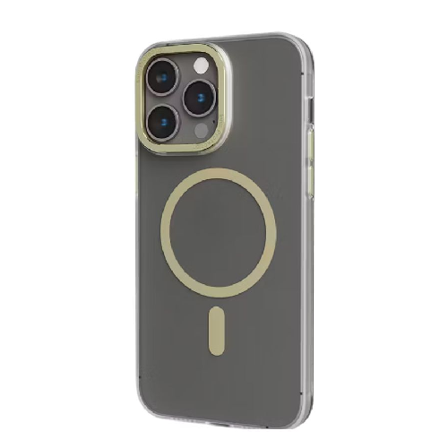 Levelo MagSafe Glory Back Case For iPhone 14 Pro Max - Matte Clear/Champagne