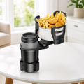 2-in-1 Car Cup Holder Tray – Adjustable Drink & Food Holder Green Lion