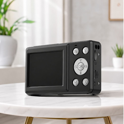Porodo Lifestyle Dual-Screen Mini Digital Camera - Black