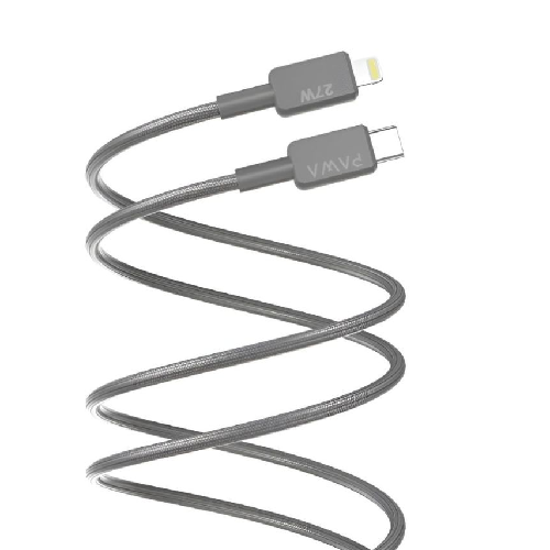 Pawa El-Claro Series Premium Braided Cable USB-C to Lightning 27W-Grey