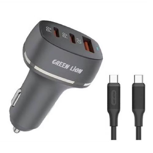 Green Lion Dual PD & QC 3.0 50W Car Charger With USB-C To USB-C Cable