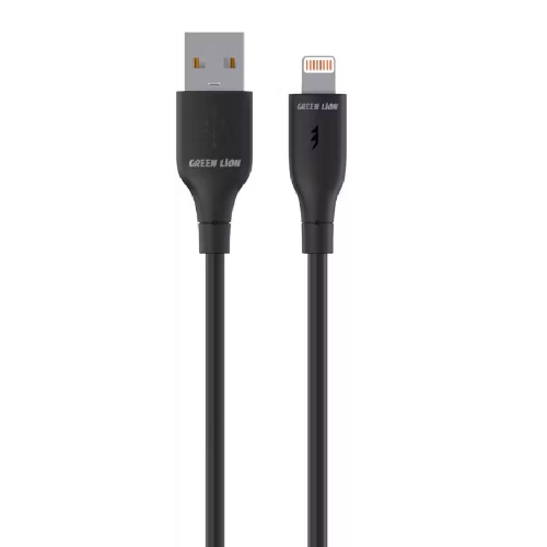 Green Lion USB-A TO Lightning PVC Cable 30 CM - Black