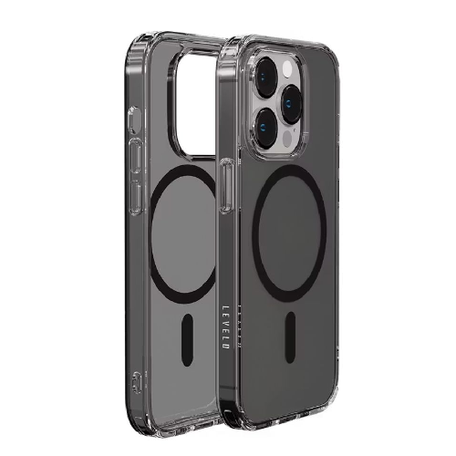 Levelo MagSafe Clara iPhone 14 Pro Clear Back Case - Smoke Clear