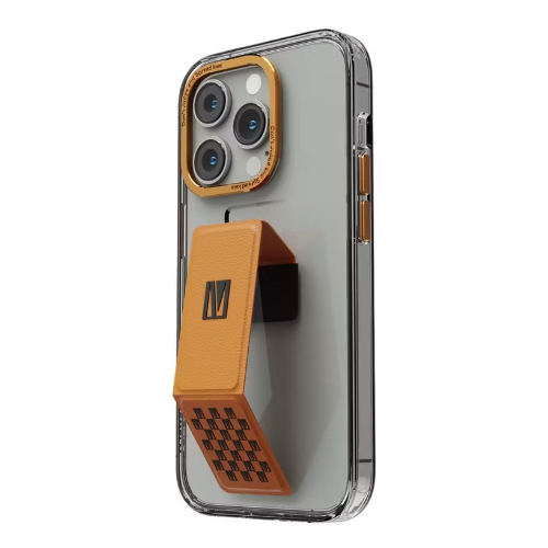 Levelo Morphix Clara Gripstand Iphone 14 Pro Imd Clear Back Case - Orange