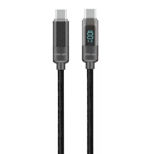 Green Lion Digital Display Cable USB-C to USB-C 100W 1M - Black