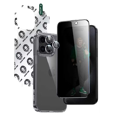 Green Lion 4 in 1 Defender Pack Privacy for iPhone 15 Pro Max