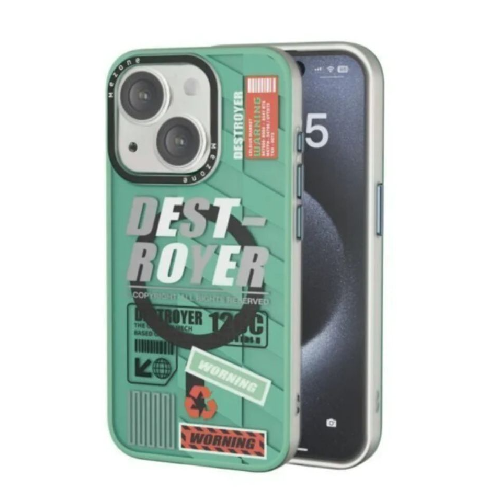 Mezone Destroyer Magnetic Phone Case For Iphone 15 Green