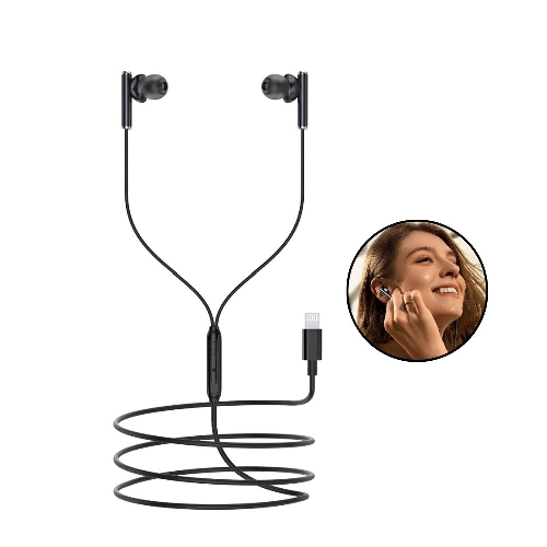 Pawa Chords Stereo Headphone with Lightning Connector - Black
