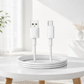 Porodo USB-A to USB-C Durable Charging Cable - White