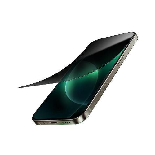 Green Lion 9H Steve Privacy Full Glass Screen Protector for iPhone 16 Pro Max - Black