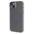Levelo MagSafe Glory Back Case For iPhone 14 Plus - Matte Clear/Purple