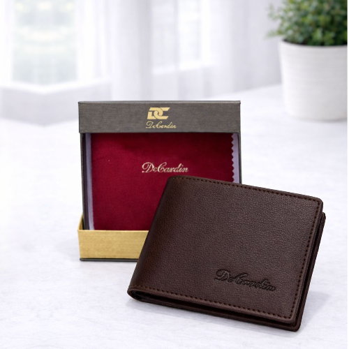 DeCardin Men’s Genuine Leather Bi-Fold Wallet - Brown