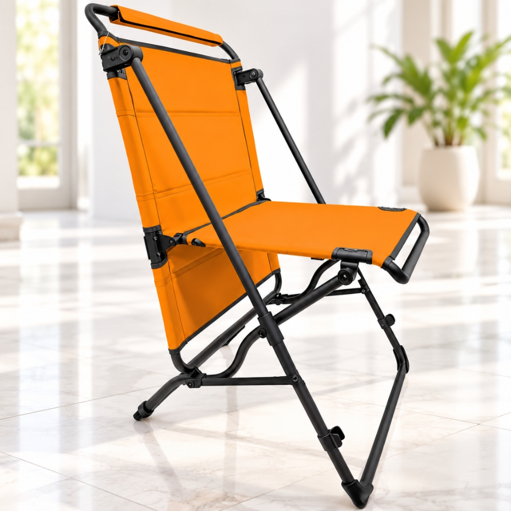 Porodo Lifestyle 2-in-1 Foldable Camping Chair & Table – Orange