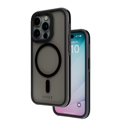 Levelo Nuru Case for iPhone 15 Pro - Matte Black