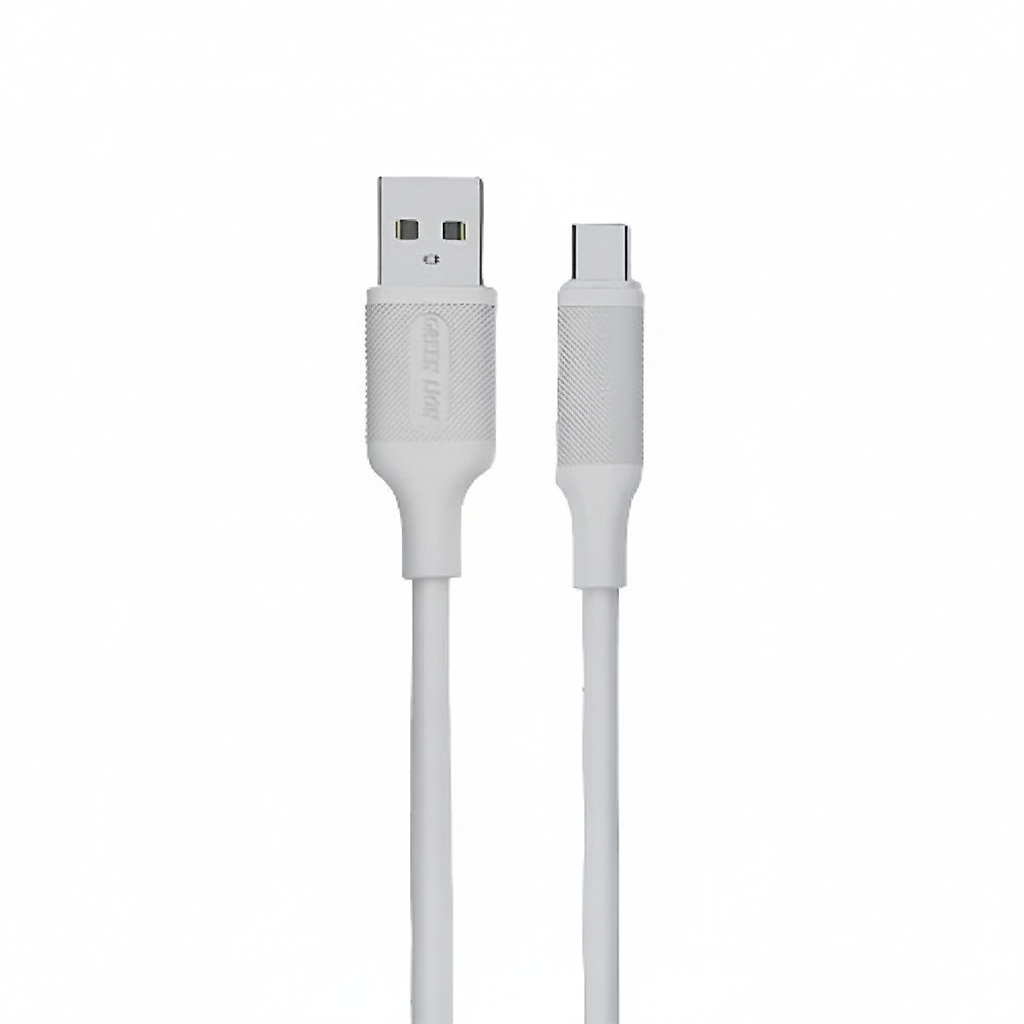 Green Lion USB-A to USB-C PVC Cable 1M 2.4A - White
