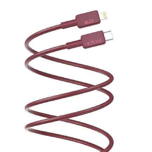 Pawa El-Claro Series Premium Braided Cable USB-C to Lightning 27W - Burgundy