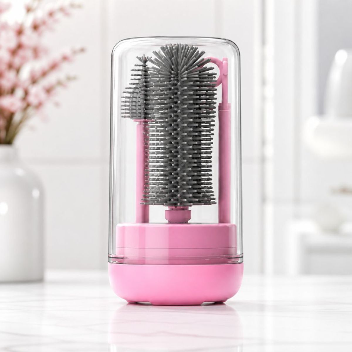 Baby Bottle Cleaning Brush Set - Pink