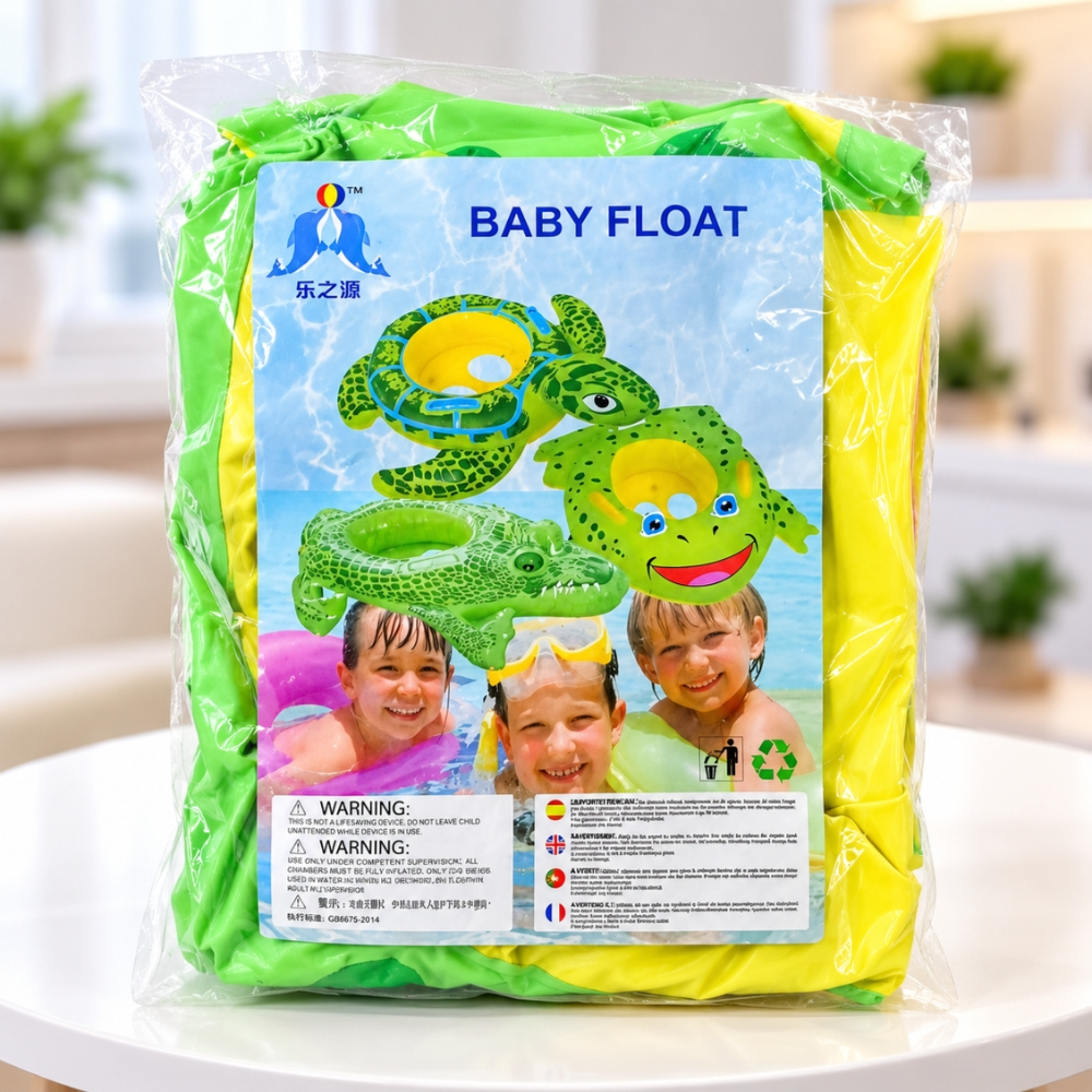 Inflatable Turtle-Shaped Baby Swimming Float
