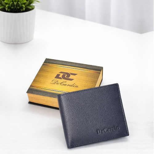 DeCardin Men’s Bi-Fold Wallet - Blue