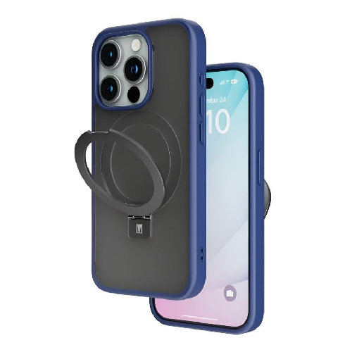 Levelo Verona Case For iPhone 15 Pro Max - Deep Blue