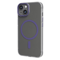 Levelo MagSafe Glory Back Case For iPhone 14 - Matte Clear/Purple