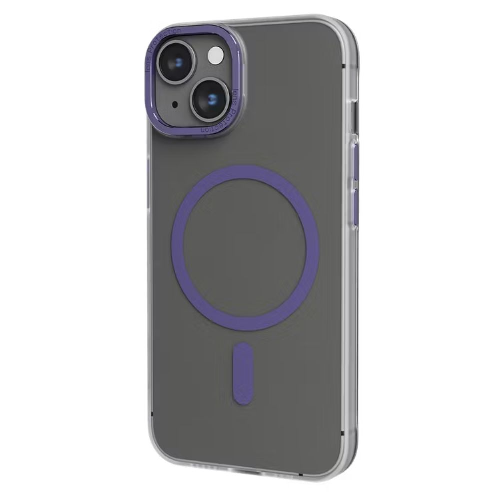 Levelo MagSafe Glory Back Case For iPhone 14 - Matte Clear/Purple