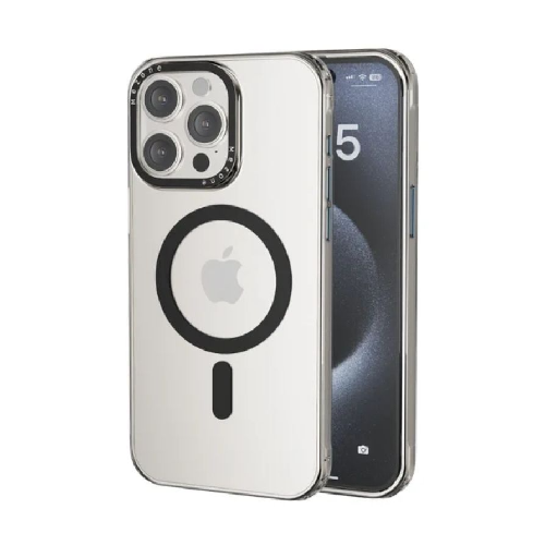 Mezone Clear Magnetic Case iPhone 15 Pro - Black