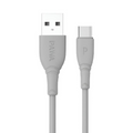 Pawa PVC 2.4A Data & Quick Charging Micro Cable 1.2M/4FT - Grey