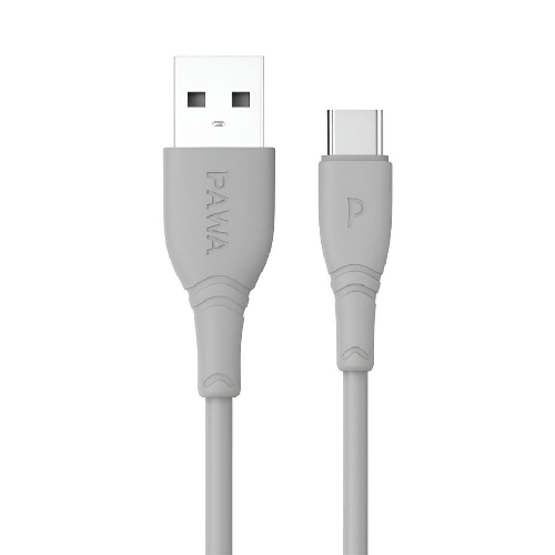 Pawa PVC 2.4A Data & Quick Charging Micro Cable 1.2M/4FT - Grey