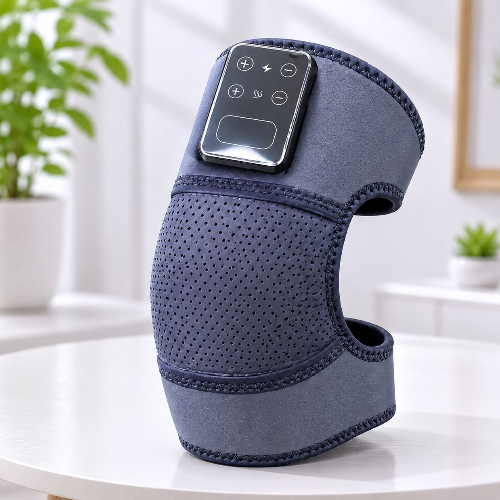 Portable Heated Knee Massager Pad – Wireless Vibration & Heat Therapy for Knee Pain Relief