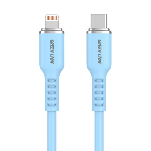 Green Lion USB-C TO Lightning Silicone Cable-Blue