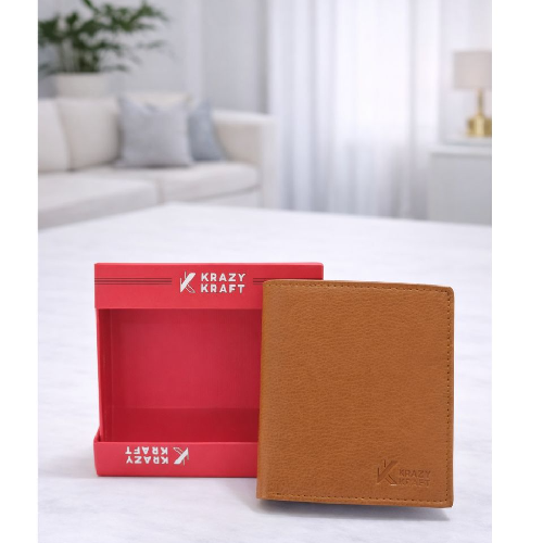 Krazy Kraft Premium Leather Wallet - Tan