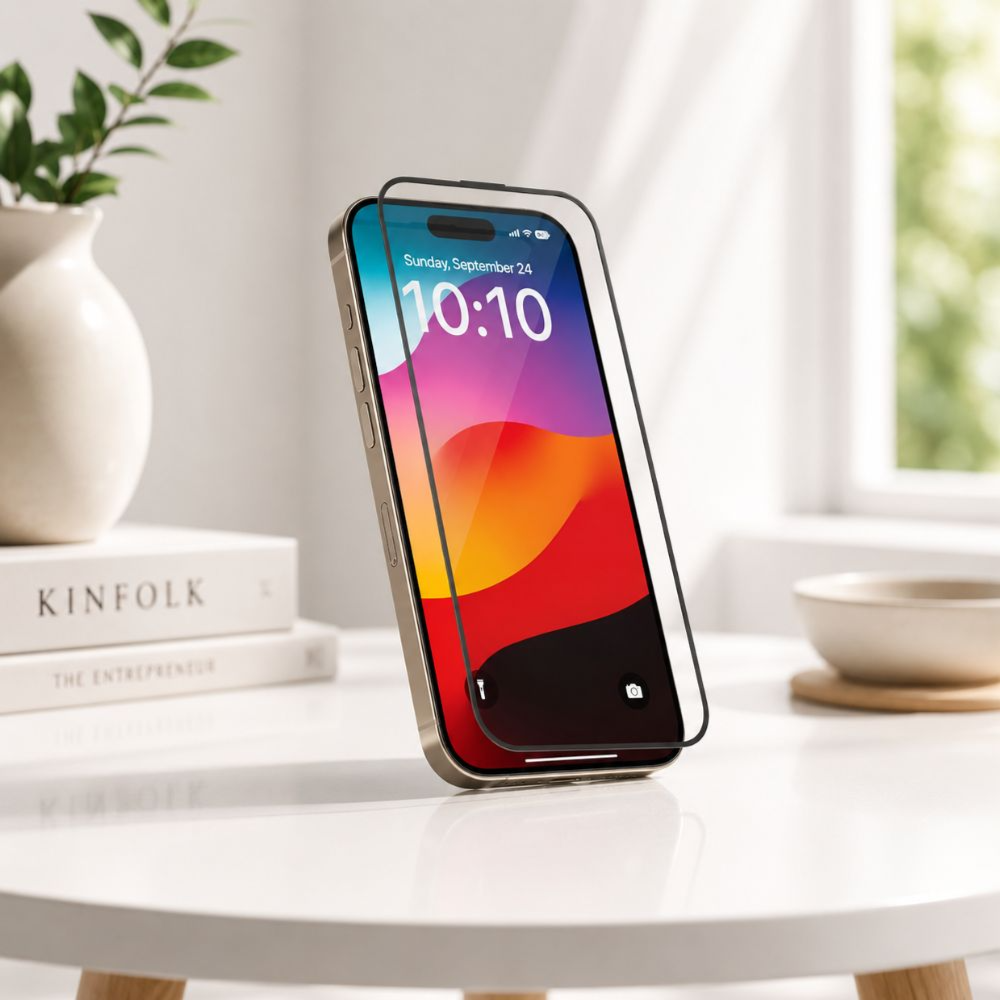 Levelo Soft Edge Twice Tempered Glass IP15 - Black