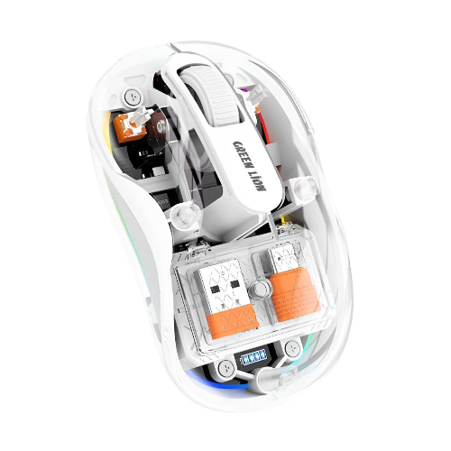 Wireless Mouse – Bluetooth Rechargeable Laptop Mouse Green Lion 2400 DPI White