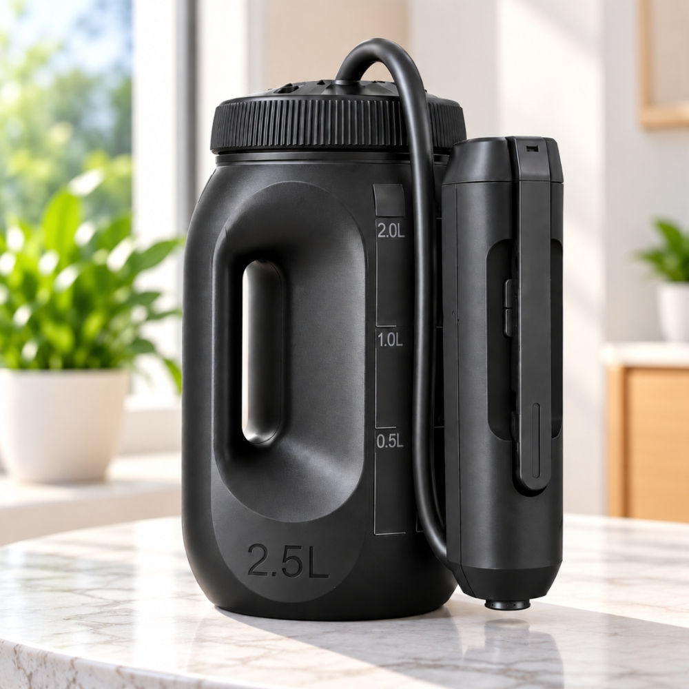 Blue Fire Rechargeable Portable Travel Bidet Sprayer 2.5L Dual Pressure Modes Type C Fast Charging - Black