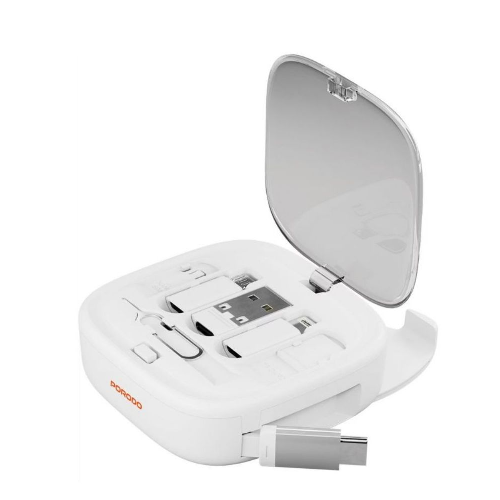 6 in 1 Multi Device Charging Kit – Fast Charging & Data Transfer Porodo - White