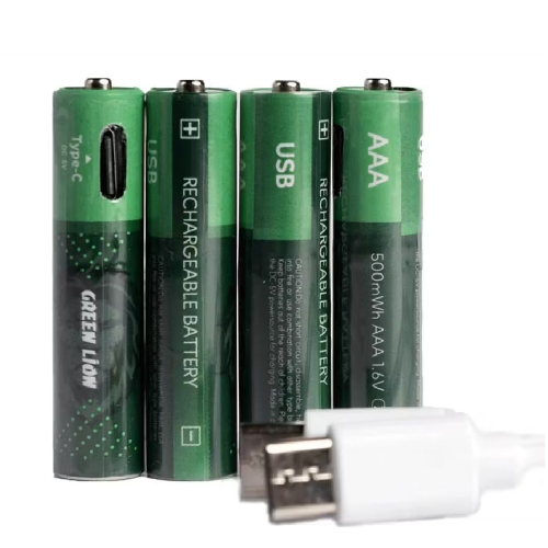Green Lion AAA Rechargeable Battery 1.6V 500mWh