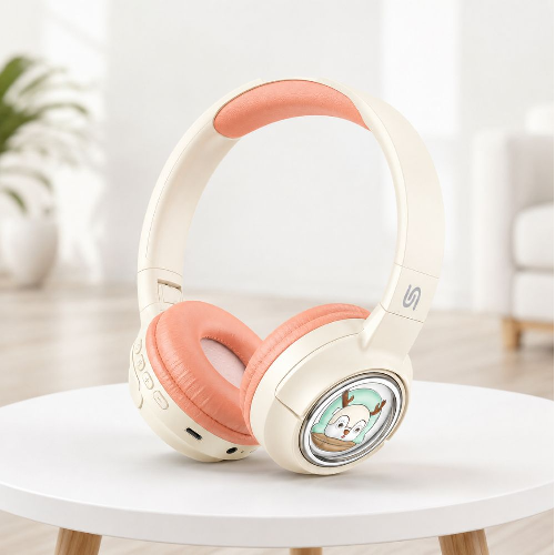 Porodo Soundtec Moose Wireless Kids Headphone Pink
